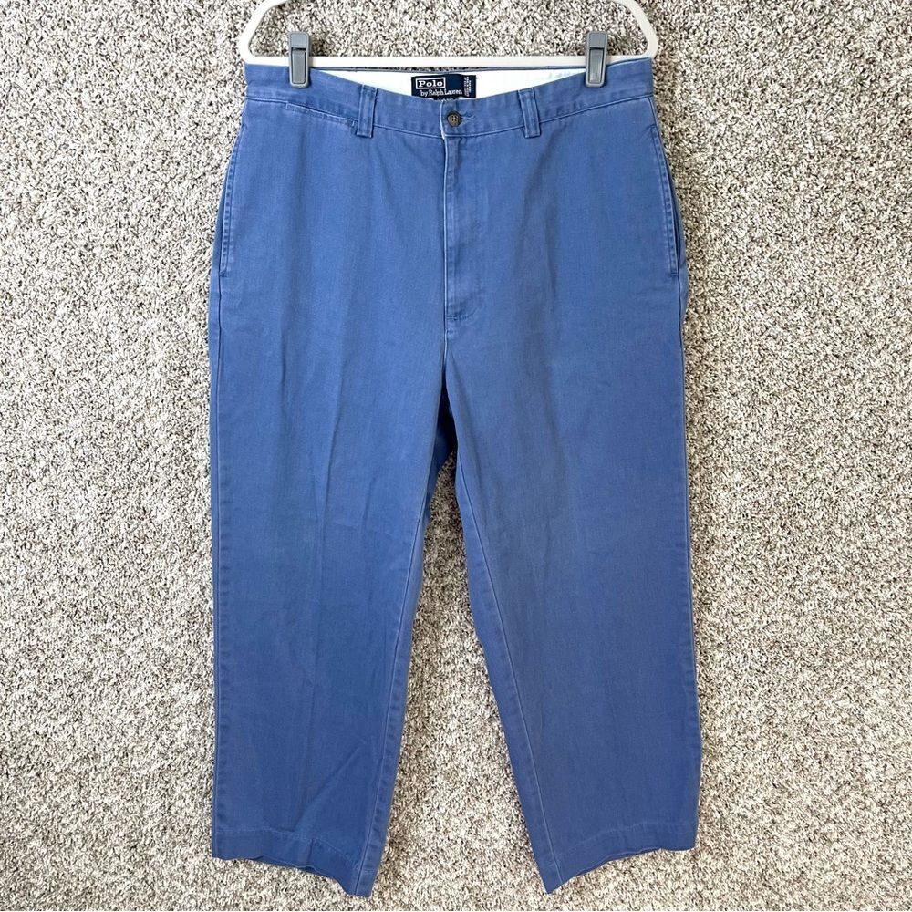 POLO by Ralph Lauren Pants Men’s 35x32 Blue Classic‎ Chino Philip Khaki